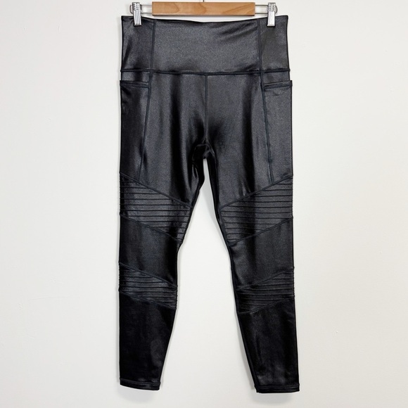 Athleta Pants - Athleta Inclination Moto Tight Leggings Womens Medium Black High Rise